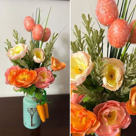 Spring/Easter Faux Floral oranges Flowers 💐 - Picture 1 of 7